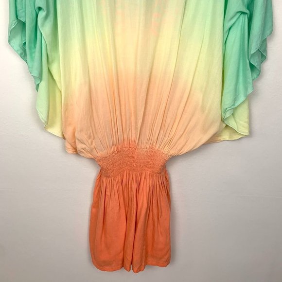 Tiare Hawaii Margarita Mini Dress Tosca & Coral Gradasi S/M - Picture 9 of 11